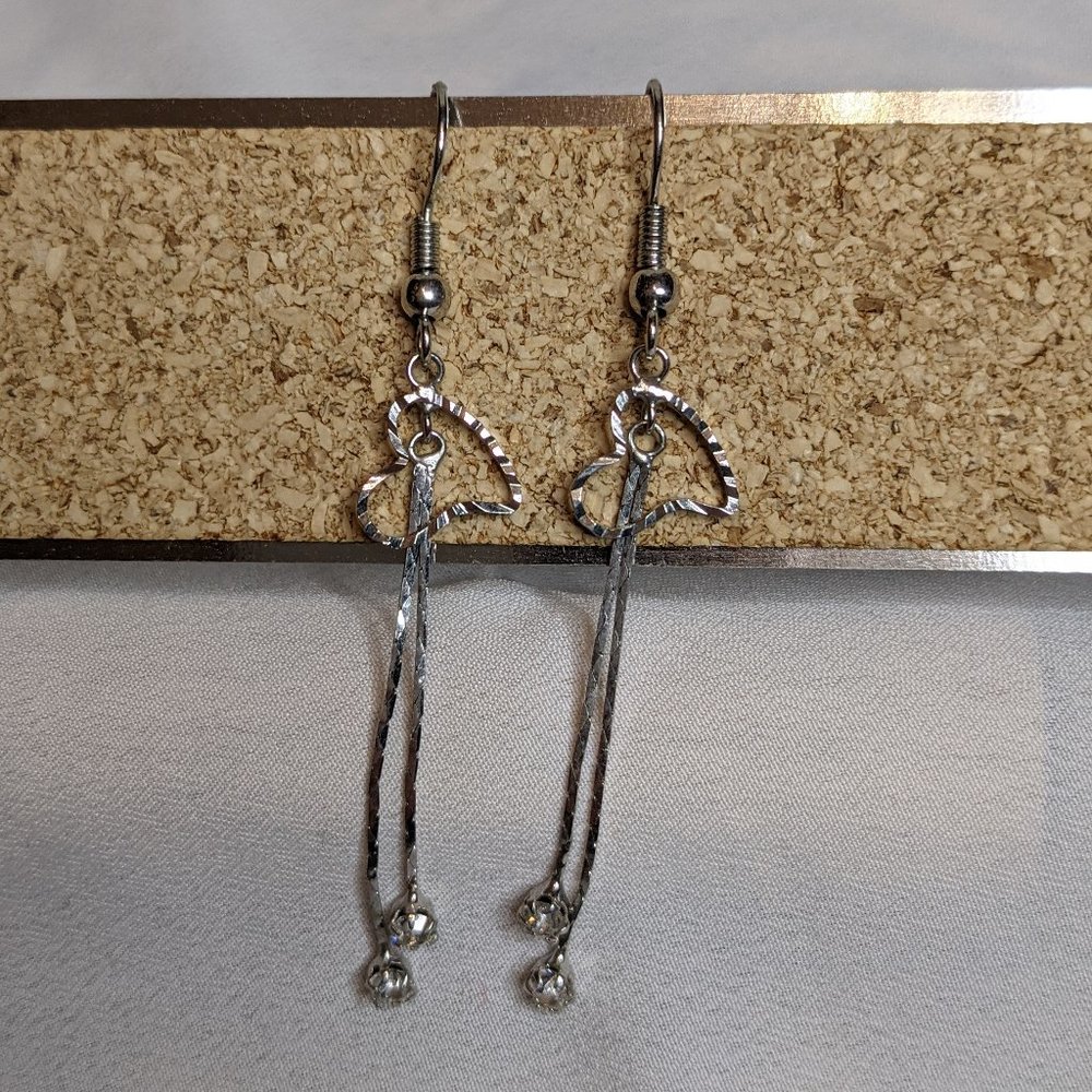 [2/$15] Earrings - Heart Dangler